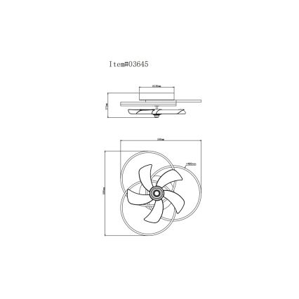 Globo - Ventilator de tavan LED cu lumină reglabilă, 40W/230V, 3000-6500K, negru, cu telecomandă