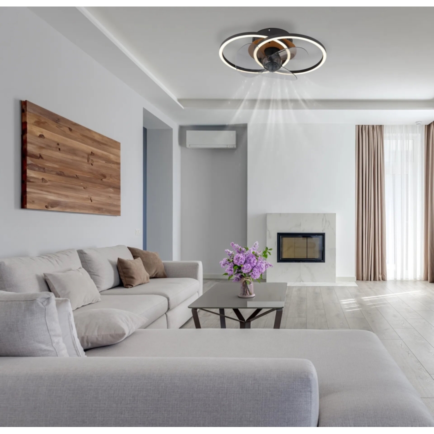 Globo - Ventilator de tavan LED reglabil LED/24W/230V 2700-6500K + telecomandă