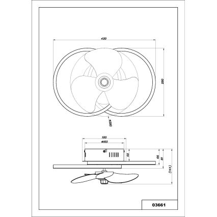 Globo - Ventilator de tavan LED reglabil LED/24W/230V 2700-6500K + telecomandă