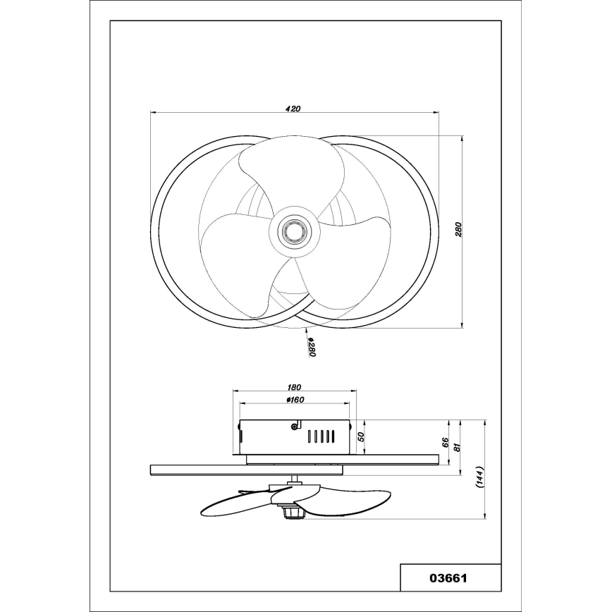 Globo - Ventilator de tavan LED reglabil LED/24W/230V 2700-6500K + telecomandă