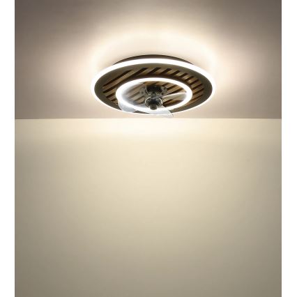Globo - Ventilator de tavan cu LED dimabil, 36W, 230V, 2700-6000K, negru, cu telecomandă