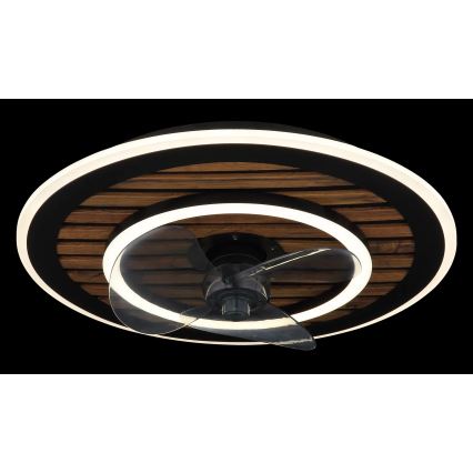 Globo - Ventilator de tavan cu LED dimabil, 36W, 230V, 2700-6000K, negru, cu telecomandă