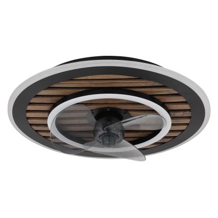Globo - Ventilator de tavan cu LED dimabil, 36W, 230V, 2700-6000K, negru, cu telecomandă