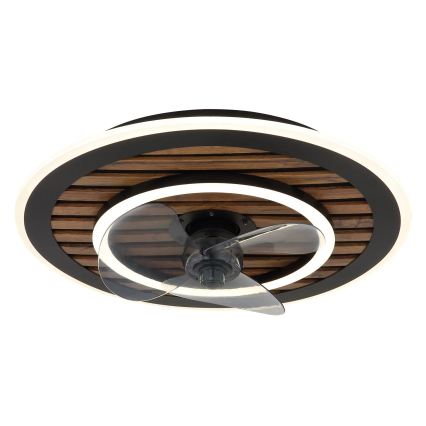 Globo - Ventilator de tavan cu LED dimabil, 36W, 230V, 2700-6000K, negru, cu telecomandă