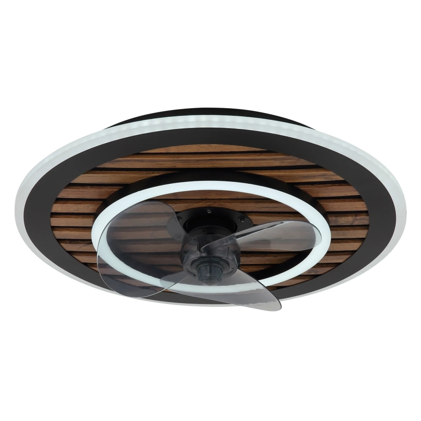 Globo - Ventilator de tavan cu LED dimabil, 36W, 230V, 2700-6000K, negru, cu telecomandă