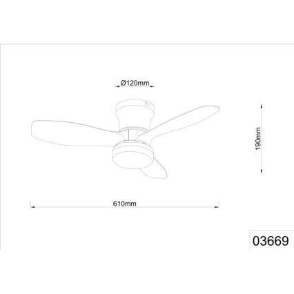Globo - Ventilator de tavan dimabil LED/15W/230V 2700-6500K negru + telecomandă