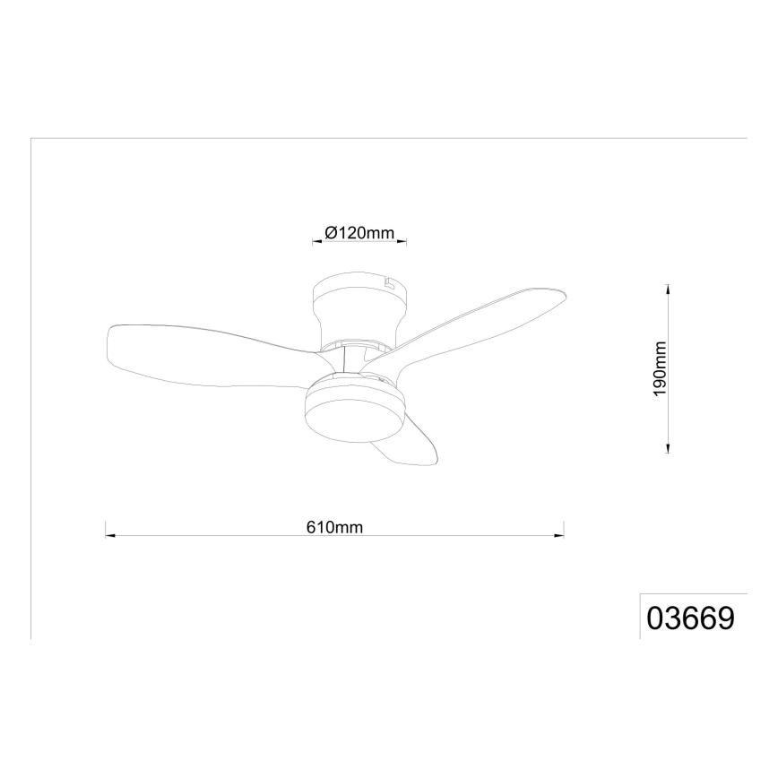 Globo - Ventilator de tavan dimabil LED/15W/230V 2700-6500K negru + telecomandă