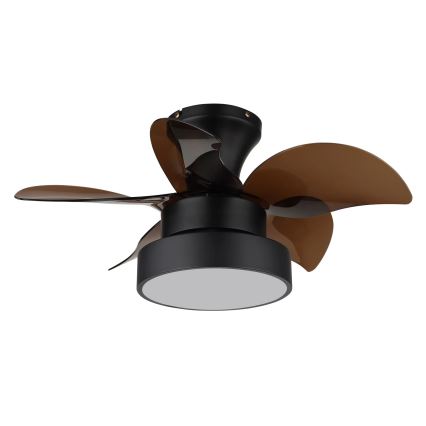 Globo - Ventilator de tavan cu LED dimabil/22W/230V 3000/4500/6000K maro + telecomandă