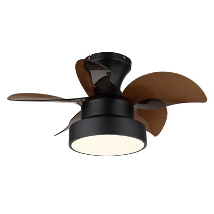 Globo - Ventilator de tavan cu LED dimabil/22W/230V 3000/4500/6000K maro + telecomandă