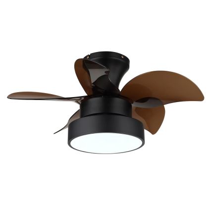 Globo - Ventilator de tavan cu LED dimabil/22W/230V 3000/4500/6000K maro + telecomandă