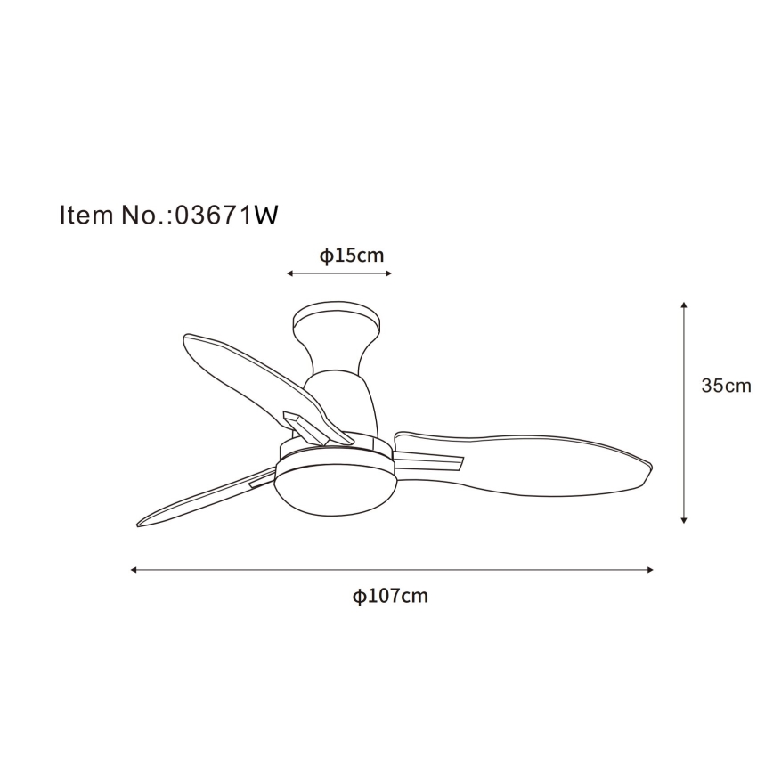 Globo - Ventilator de tavan LED reglabil LED/22W/230V 3000/4500/6000K + telecomandă