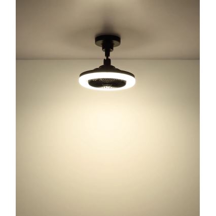 Globo - Ventilator de tavan LED dimmabil, 20W, 230V, 3000-6500K, negru + telecomandă