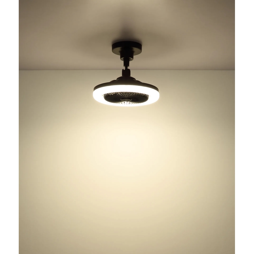 Globo - Ventilator de tavan LED dimmabil, 20W, 230V, 3000-6500K, negru + telecomandă