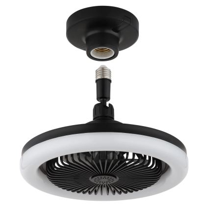 Globo - Ventilator de tavan LED dimmabil, 20W, 230V, 3000-6500K, negru + telecomandă