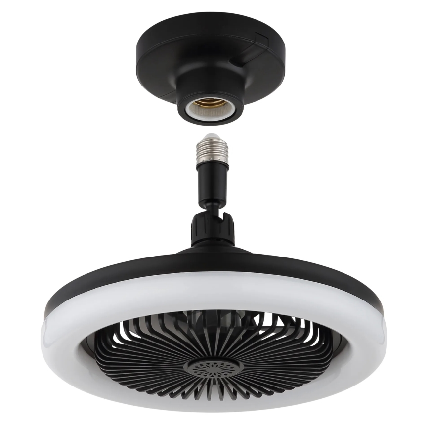 Globo - Ventilator de tavan LED dimmabil, 20W, 230V, 3000-6500K, negru + telecomandă
