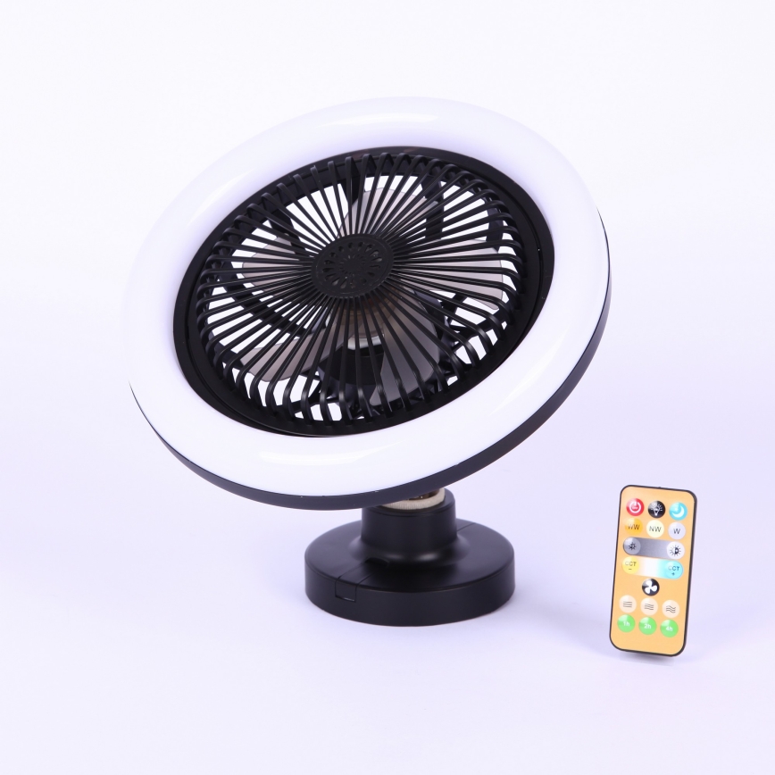 Globo - Ventilator de tavan LED dimmabil, 20W, 230V, 3000-6500K, negru + telecomandă