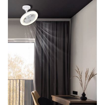 Globo - Ventilator de tavan LED dimabil, 20W, 230V, 3000-6500K, alb + telecomandă