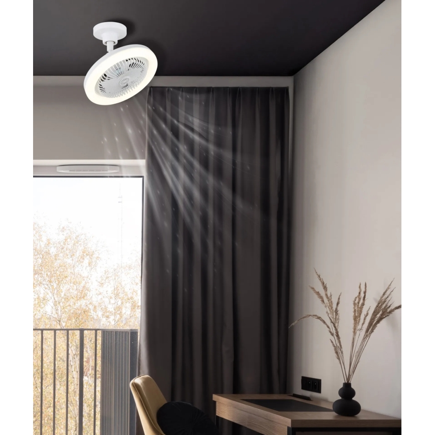 Globo - Ventilator de tavan LED dimabil, 20W, 230V, 3000-6500K, alb + telecomandă