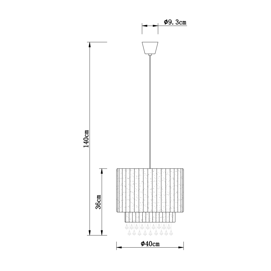 Globo - Lustră pe cablu 1xE27/60W/230V