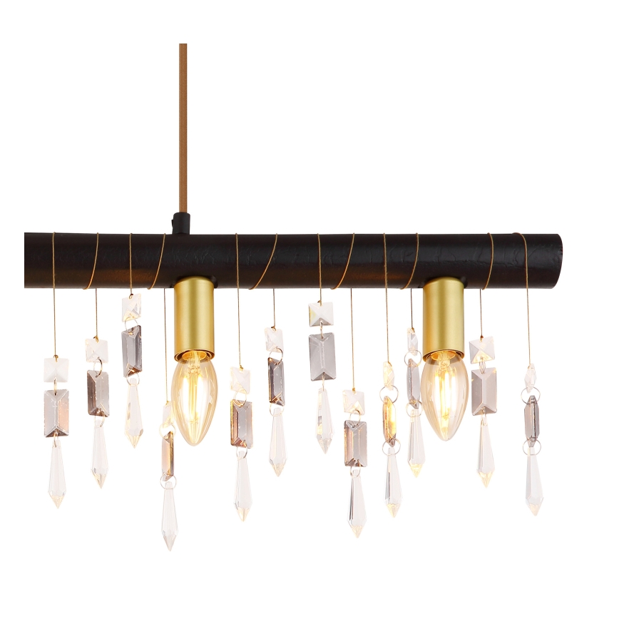 Globo 15532-5HB - Candelabru suspendat pe cablu KIRA, 5xE14/40W/230V, negru