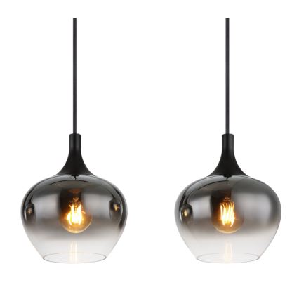 Globo - Lustră suspendată pe cablu 4xE27/40W/230V negru
