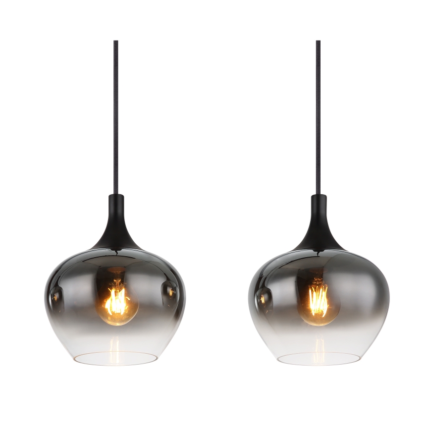 Globo - Lustră suspendată pe cablu 4xE27/40W/230V negru
