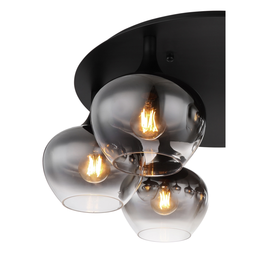 Globo - Lustră aplicată 6xE27/40W/230V, Ø 65 cm, negru