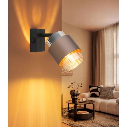 Globo - Aplica spot de perete 1xE27/40W/230V negru/bronz