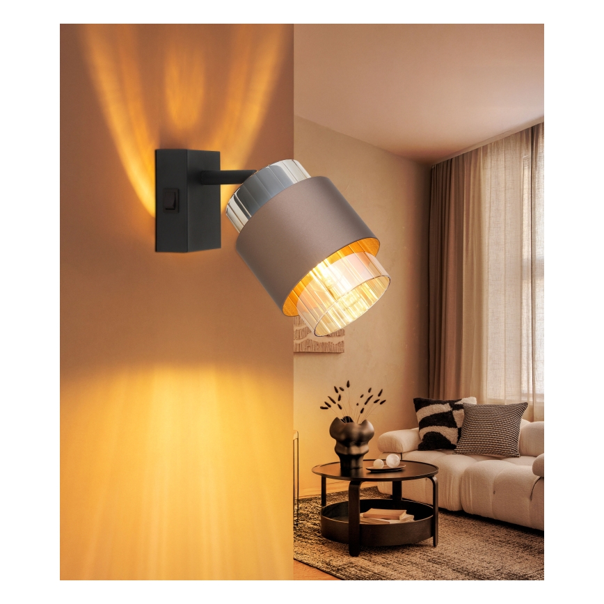 Globo - Aplica spot de perete 1xE27/40W/230V negru/bronz