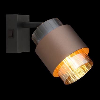 Globo - Aplica spot de perete 1xE27/40W/230V negru/bronz