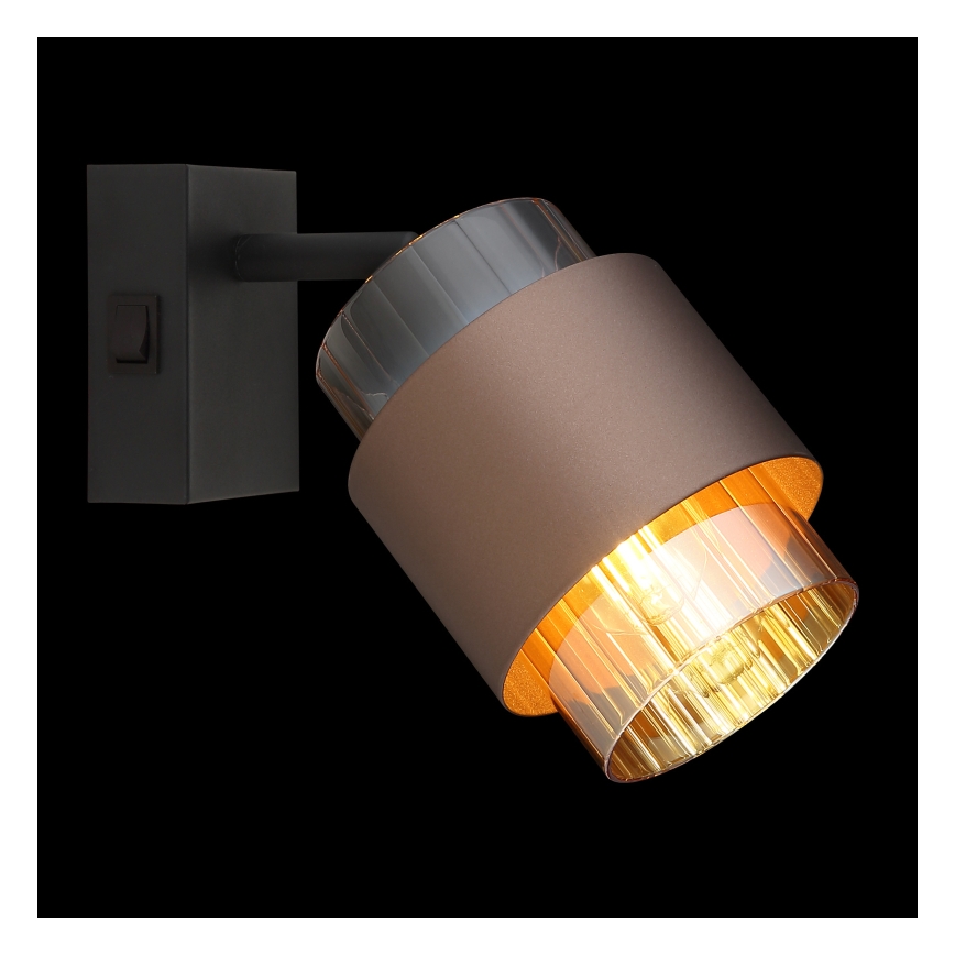 Globo - Aplica spot de perete 1xE27/40W/230V negru/bronz