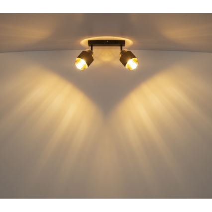 Globo - Aplică cu spoturi 2xE27/40W/230V, negru/bronz
