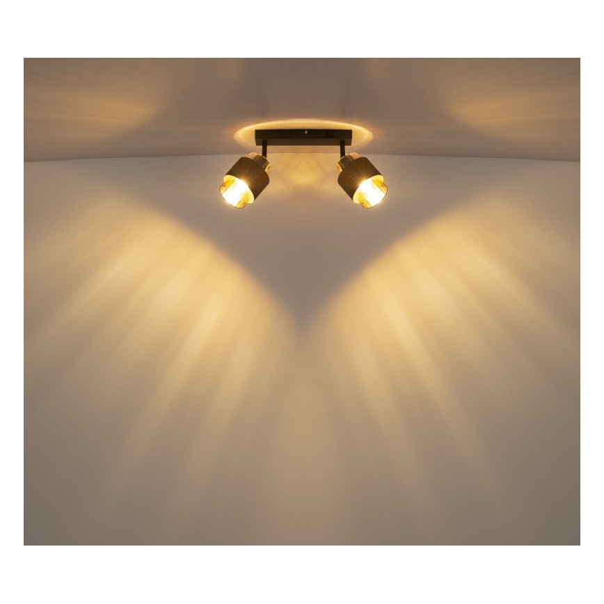 Globo - Aplică cu spoturi 2xE27/40W/230V, negru/bronz