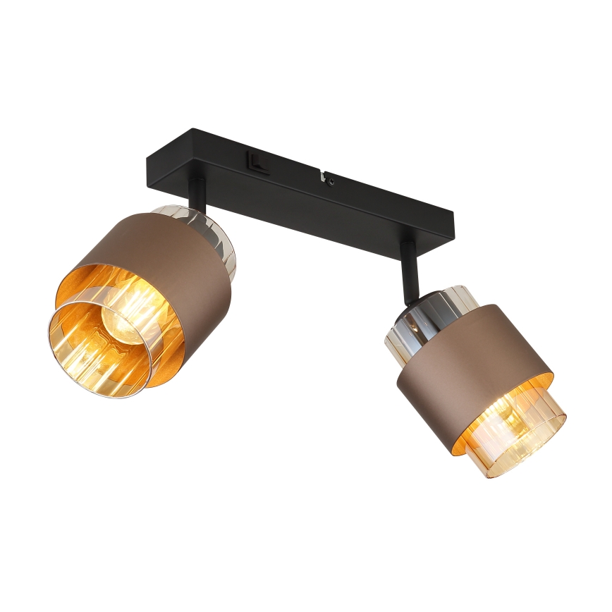 Globo - Aplică cu spoturi 2xE27/40W/230V, negru/bronz