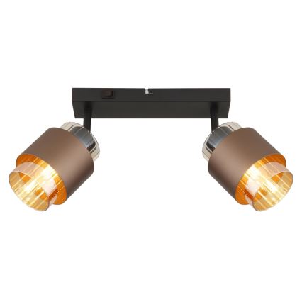 Globo - Aplică cu spoturi 2xE27/40W/230V, negru/bronz