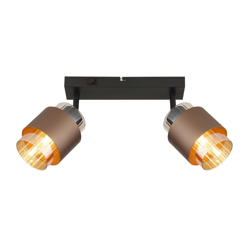 Globo - Aplică cu spoturi 2xE27/40W/230V, negru/bronz