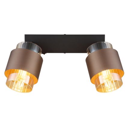Globo - Aplică cu spoturi 2xE27/40W/230V, negru/bronz