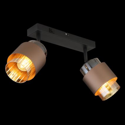 Globo - Aplică cu spoturi 2xE27/40W/230V, negru/bronz