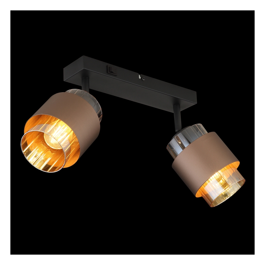Globo - Aplică cu spoturi 2xE27/40W/230V, negru/bronz