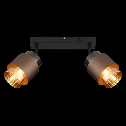 Globo - Aplică cu spoturi 2xE27/40W/230V, negru/bronz