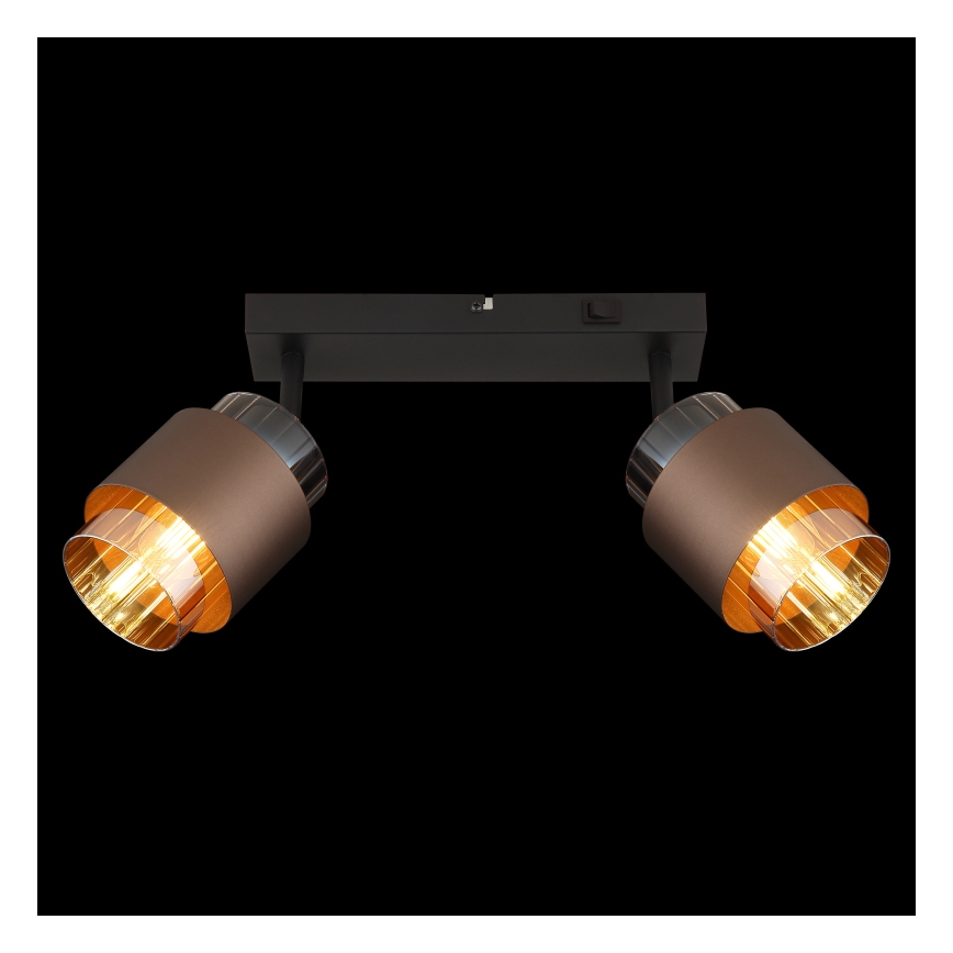 Globo - Aplică cu spoturi 2xE27/40W/230V, negru/bronz