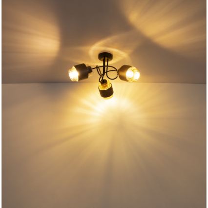 Globo - Lustră aplicată 3xE27/40W/230V negru/bronz