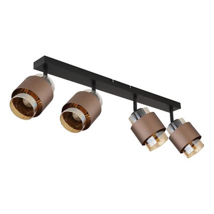 Globo - Lampă spot 4xE27/40W/230V negru/bronzat