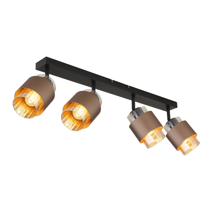 Globo - Lampă spot 4xE27/40W/230V negru/bronzat