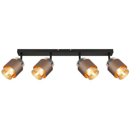 Globo - Lampă spot 4xE27/40W/230V negru/bronzat