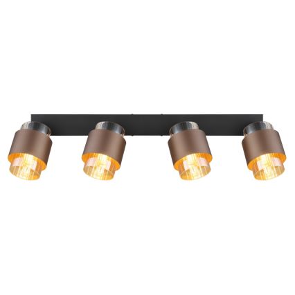 Globo - Lampă spot 4xE27/40W/230V negru/bronzat