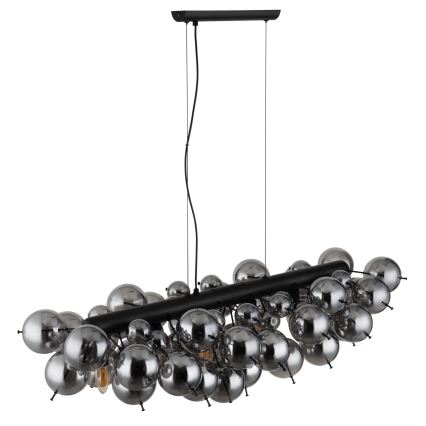 Globo - Lustră suspendată pe cablu 6xE14/25W/230V neagră