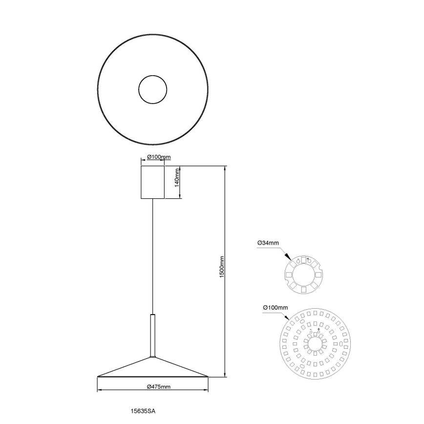 Globo - Lustră LED suspendată pe cablu LED/18W/230V 4000K bej