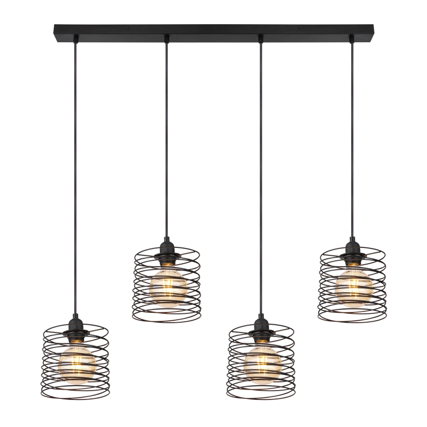 Globo 15640-4H - candelabru suspendat pe cablu TILLY 4xE27/60W/230V, negru