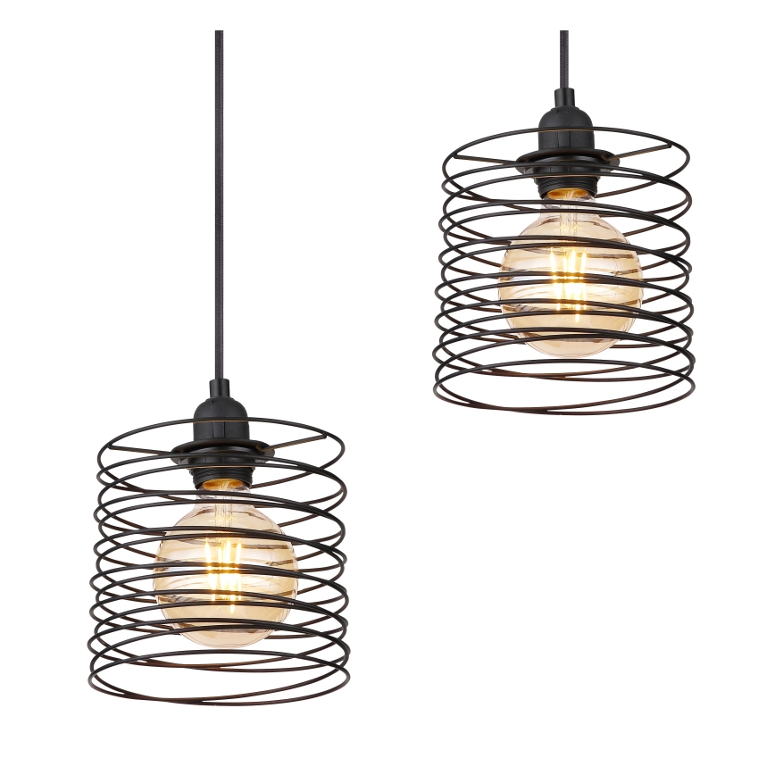 Globo 15640-4H - candelabru suspendat pe cablu TILLY 4xE27/60W/230V, negru